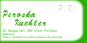 piroska kuchler business card